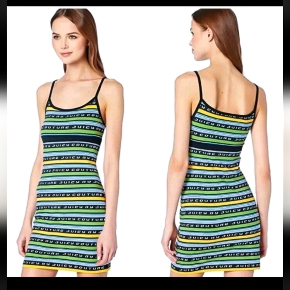 Juicy by JUICY Couture Mini Dress With Logo Stripes Medium